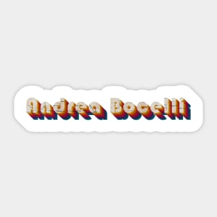 retro vintage Andrea Bocelli Sticker